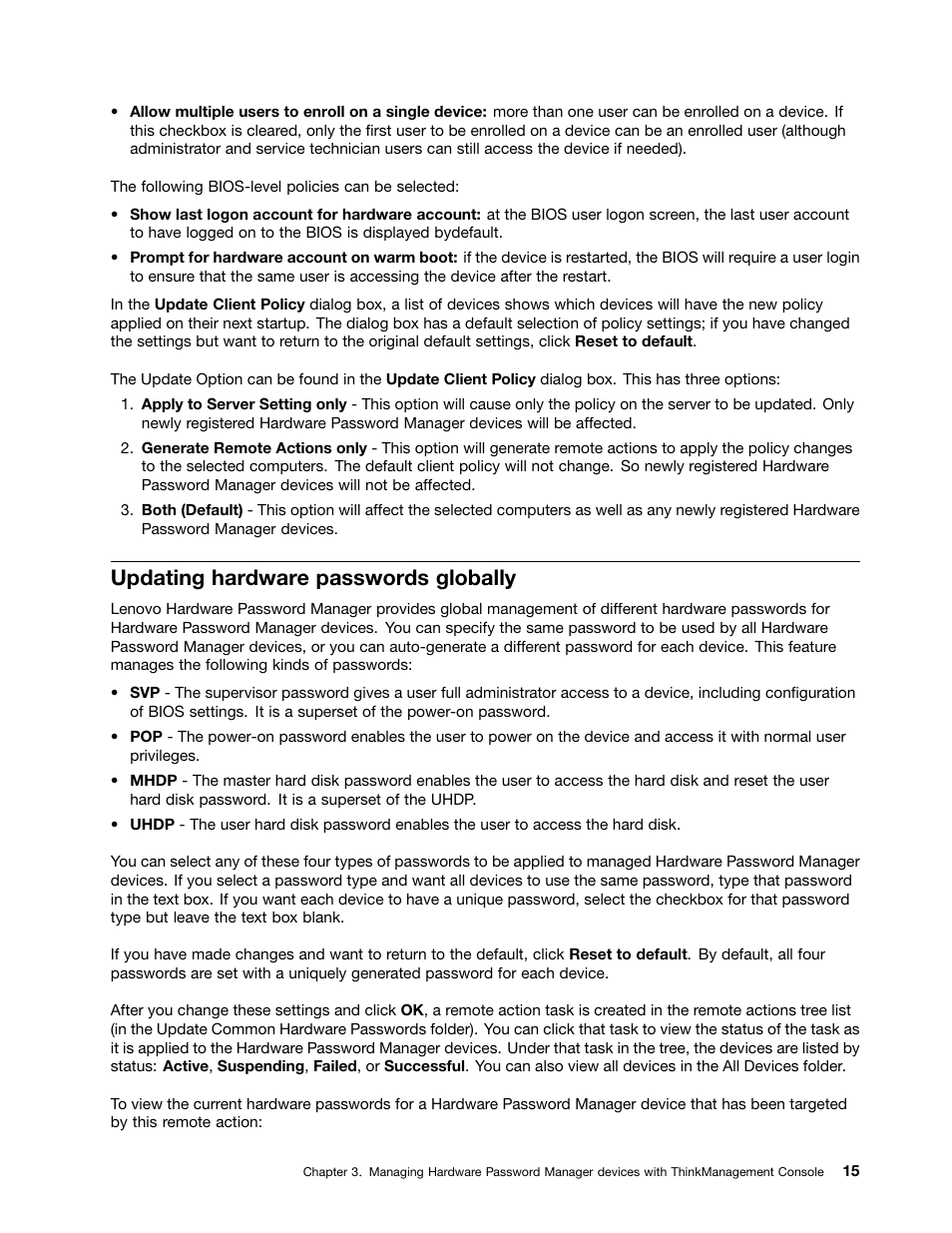 Updating hardware passwords globally | Lenovo ThinkVantage (Hardware Password Manager Deployment Guide) User Manual | Page 23 / 60