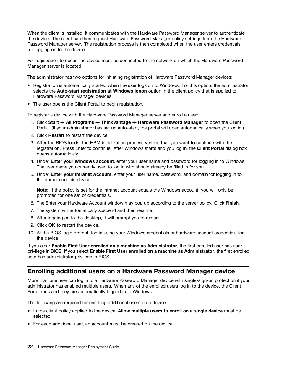 Lenovo ThinkVantage (Hardware Password Manager Deployment Guide) User Manual | Page 30 / 60