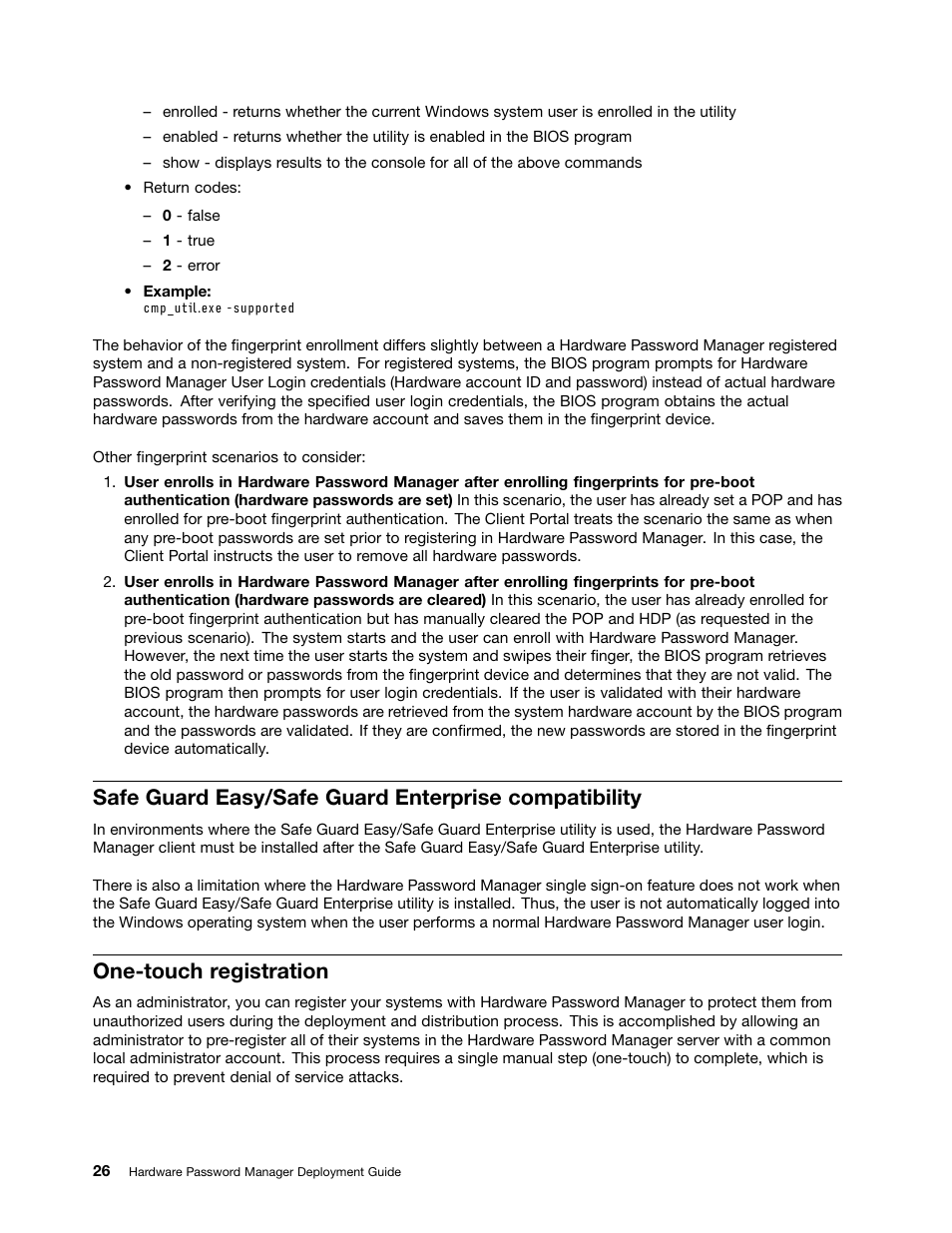 One-touch registration | Lenovo ThinkVantage (Hardware Password Manager Deployment Guide) User Manual | Page 34 / 60