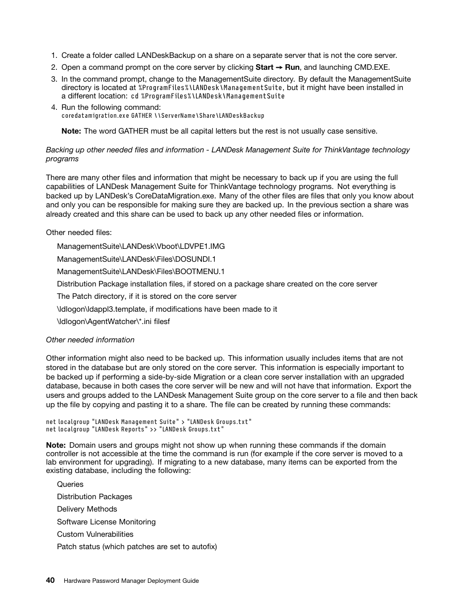 Lenovo ThinkVantage (Hardware Password Manager Deployment Guide) User Manual | Page 48 / 60