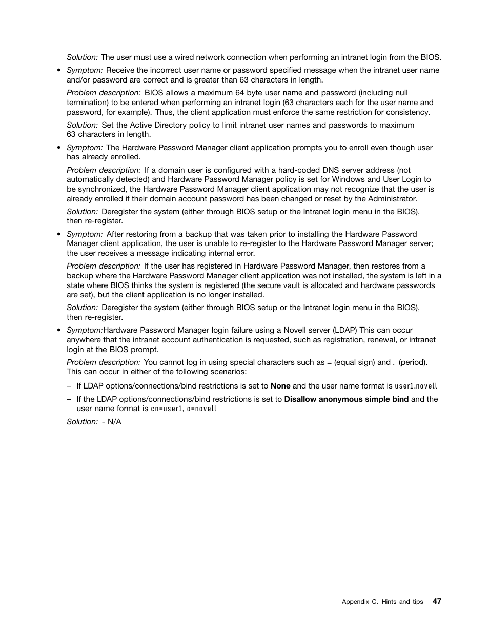 Lenovo ThinkVantage (Hardware Password Manager Deployment Guide) User Manual | Page 55 / 60