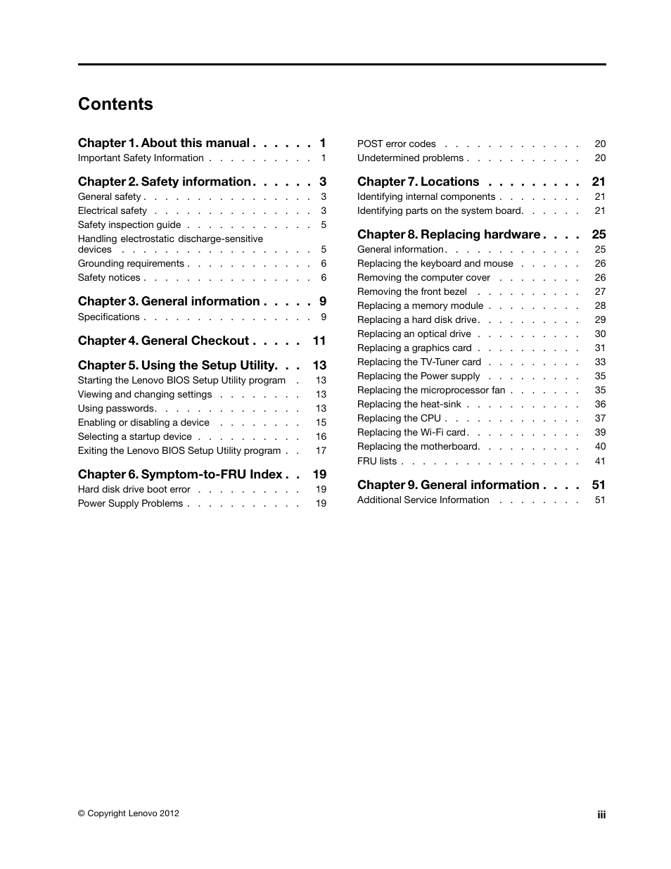 Lenovo IdeaCentre K430 User Manual | Page 5 / 57