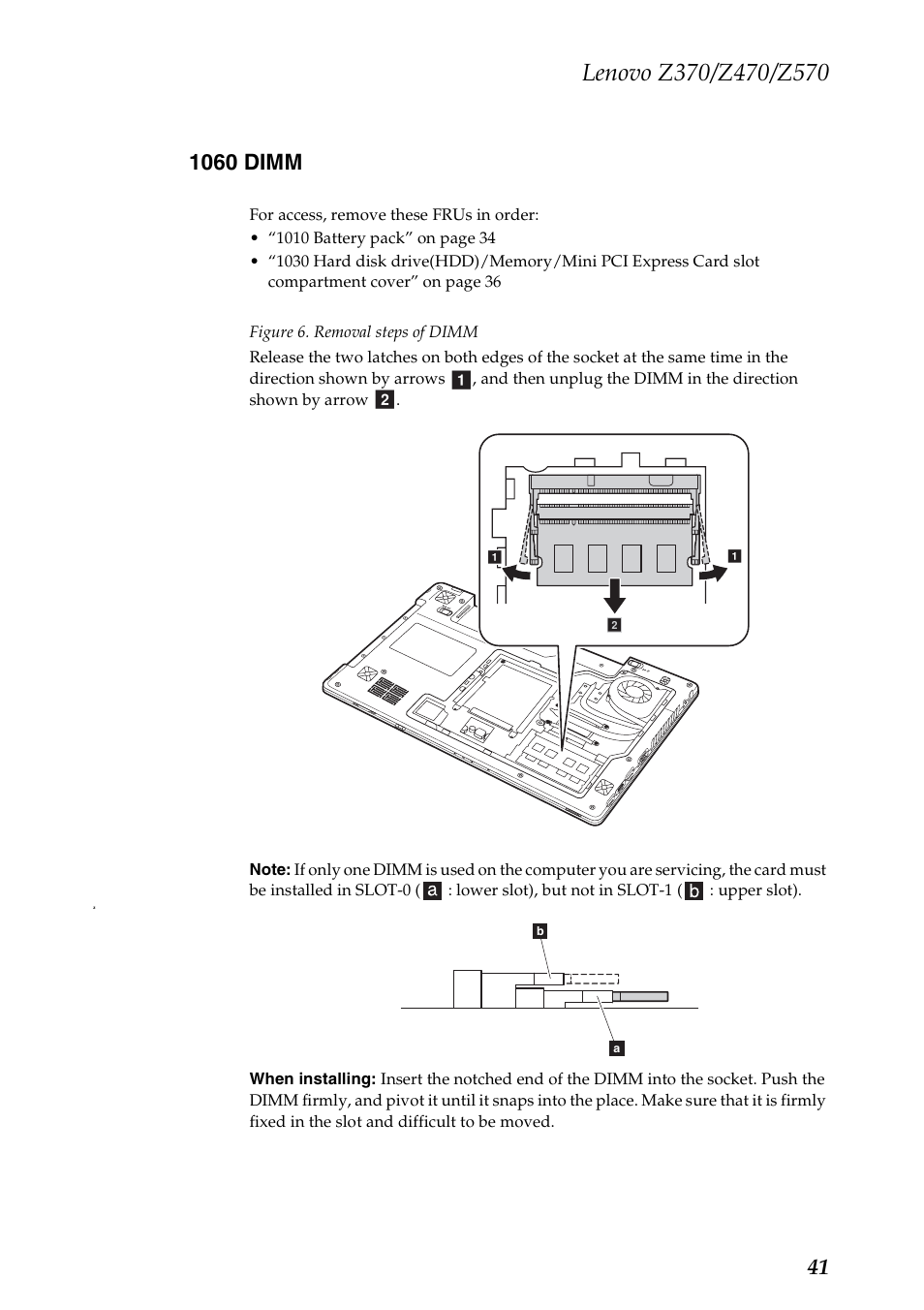 1060 dimm | Lenovo IdeaPad Z570 User Manual | Page 45 / 120