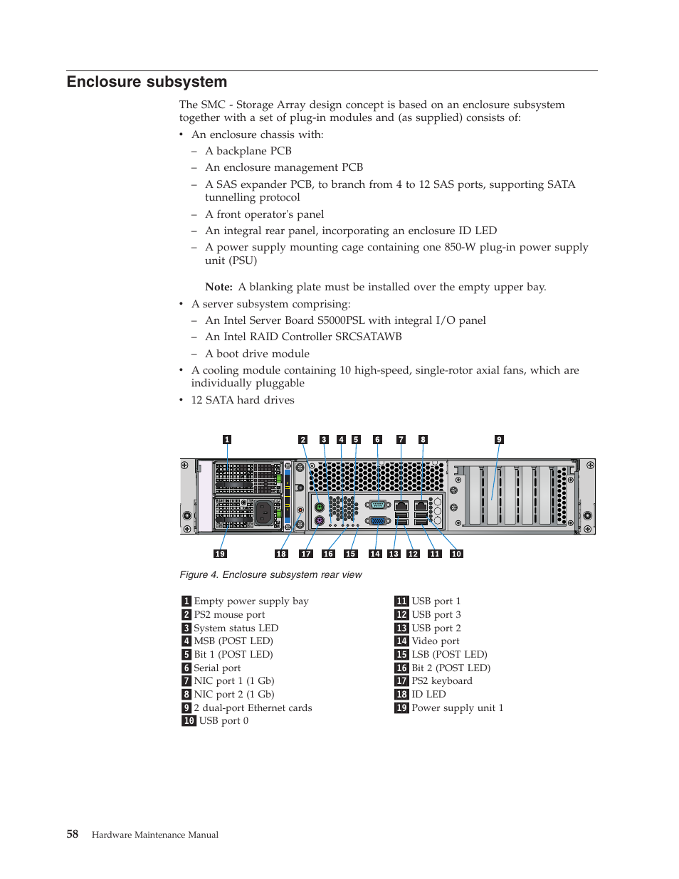 Enclosure subsystem, Enclosure, Subsystem | Lenovo Secure Managed Client User Manual | Page 64 / 100