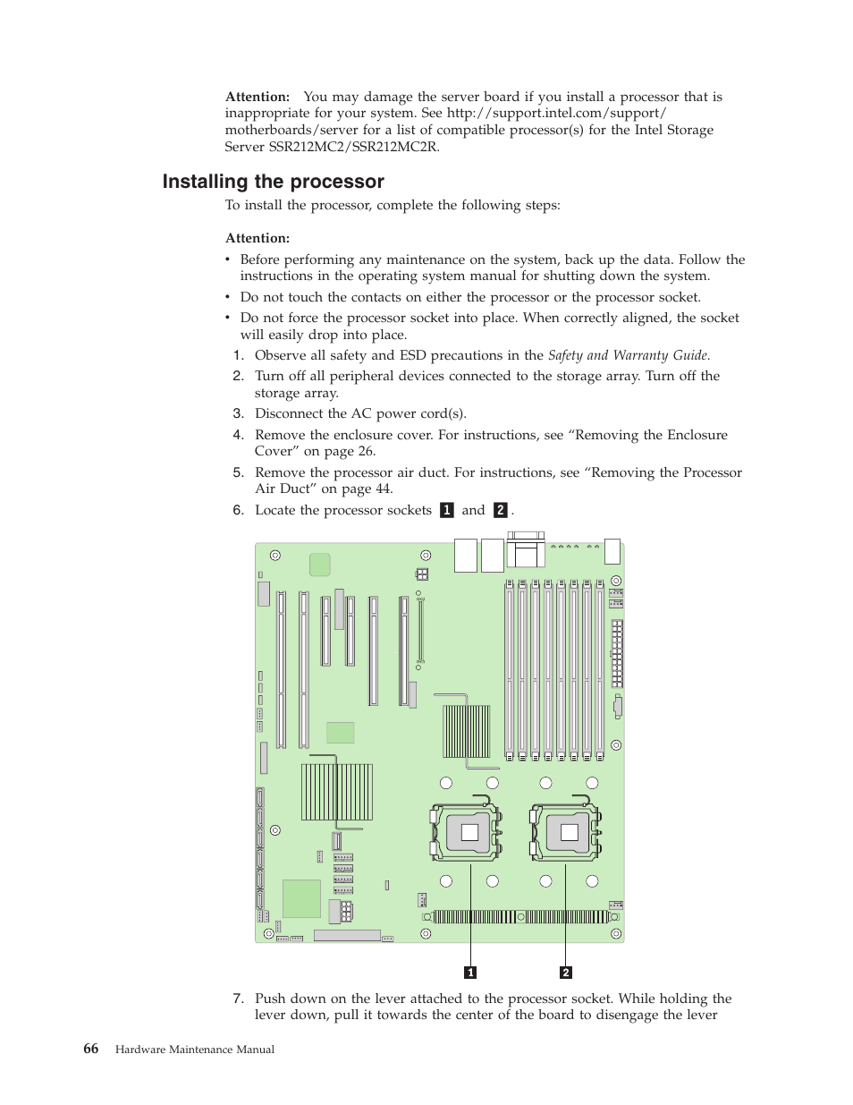 Installing the processor, Installing, Processor | Lenovo Secure Managed Client User Manual | Page 72 / 100