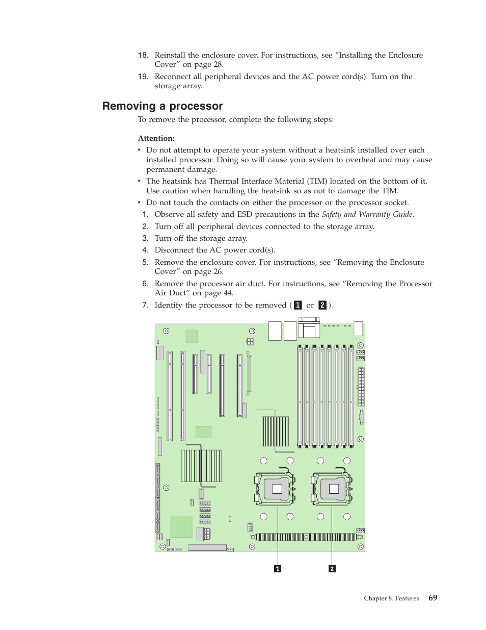 Removing a processor, Removing, Processor | Lenovo Secure Managed Client User Manual | Page 75 / 100