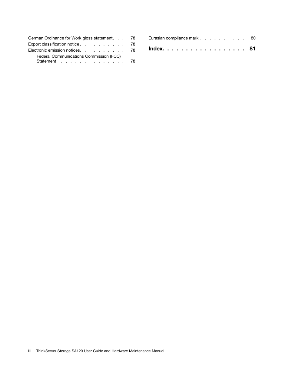 Lenovo ThinkServer Storage SA120 User Manual | Page 4 / 96