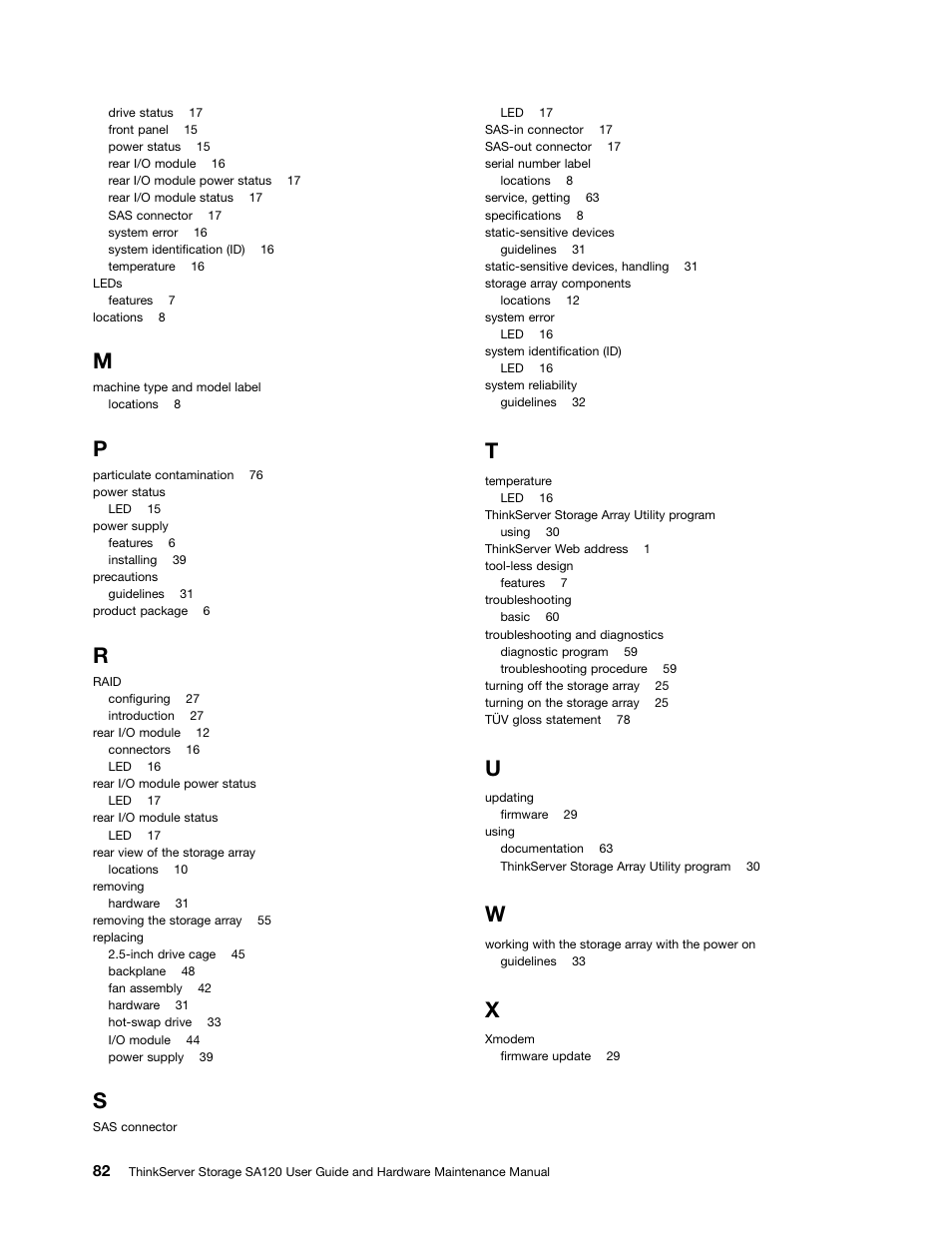 Lenovo ThinkServer Storage SA120 User Manual | Page 94 / 96