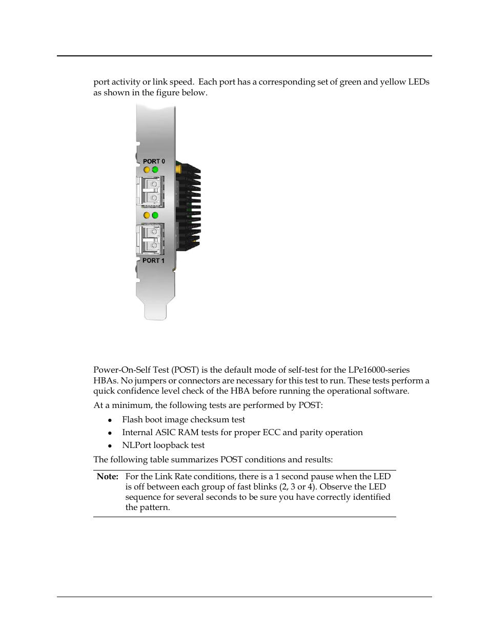 Post conditions and results, Figure 2-7 optical hba led | Lenovo ThinkServer TD340 User Manual | Page 15 / 28
