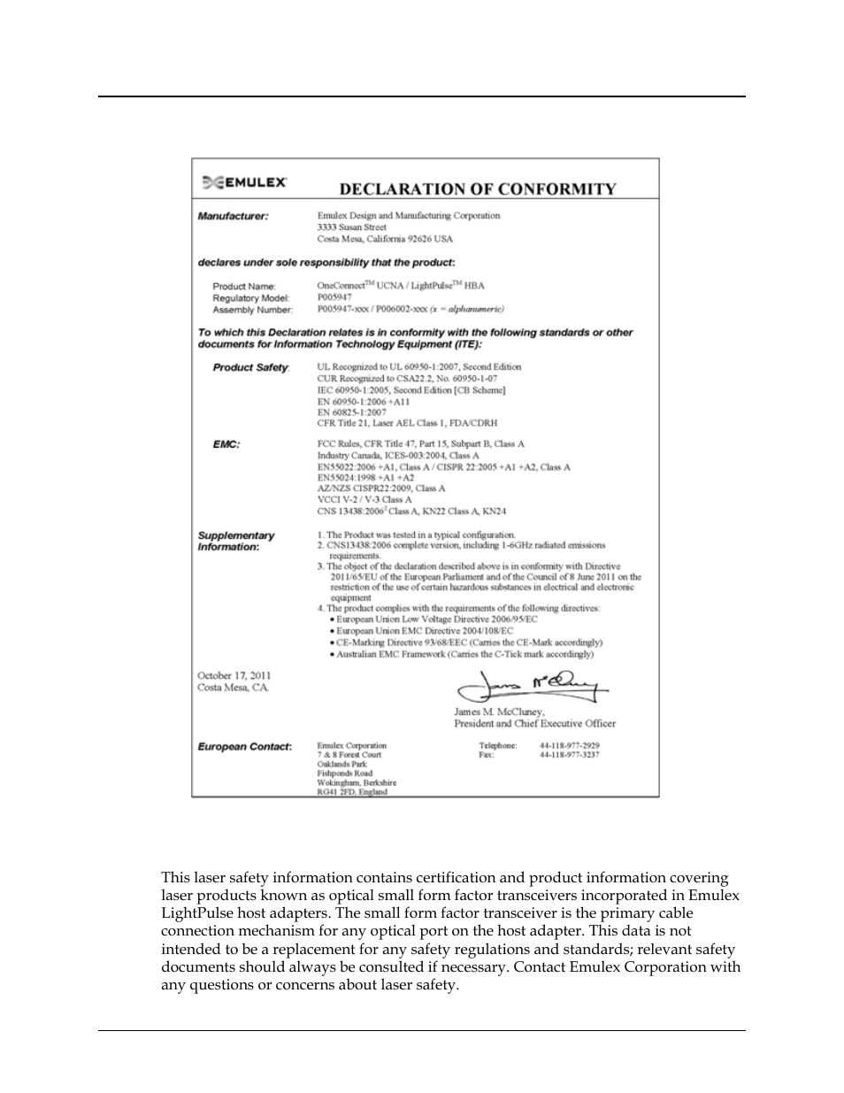 Laser safety notice | Lenovo ThinkServer TD340 User Manual | Page 21 / 28