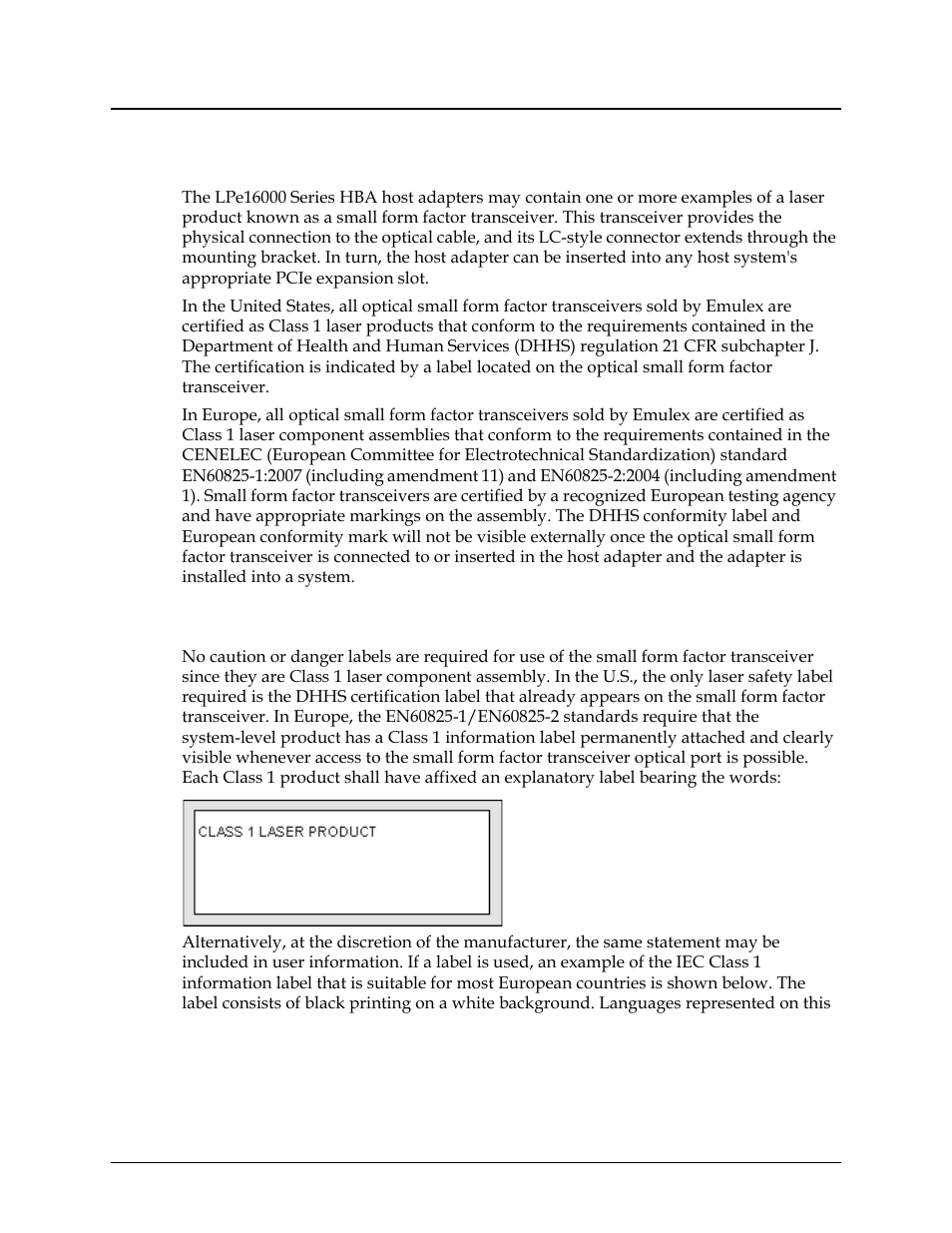 Certification and classification, Labeling requirements | Lenovo ThinkServer TD340 User Manual | Page 22 / 28