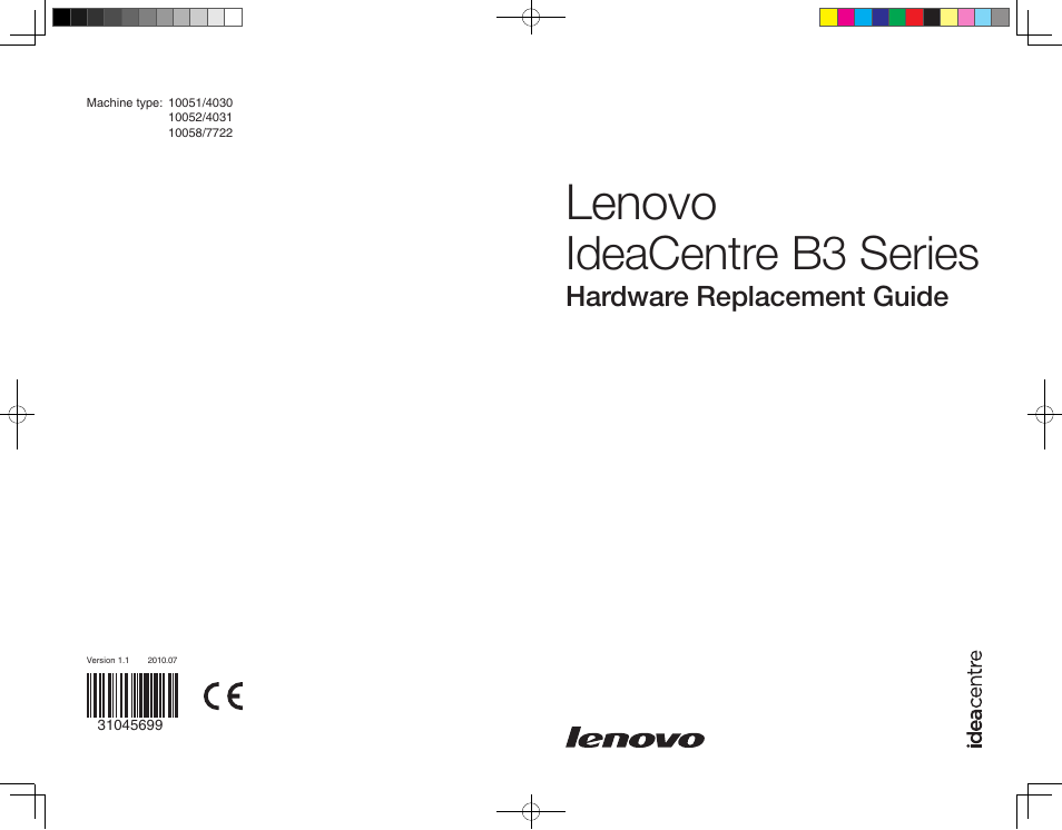 Lenovo IdeaCentre B310 User Manual | 25 pages