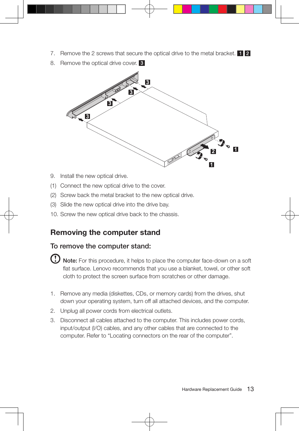 Removing the computer stand | Lenovo IdeaCentre B310 User Manual | Page 16 / 25