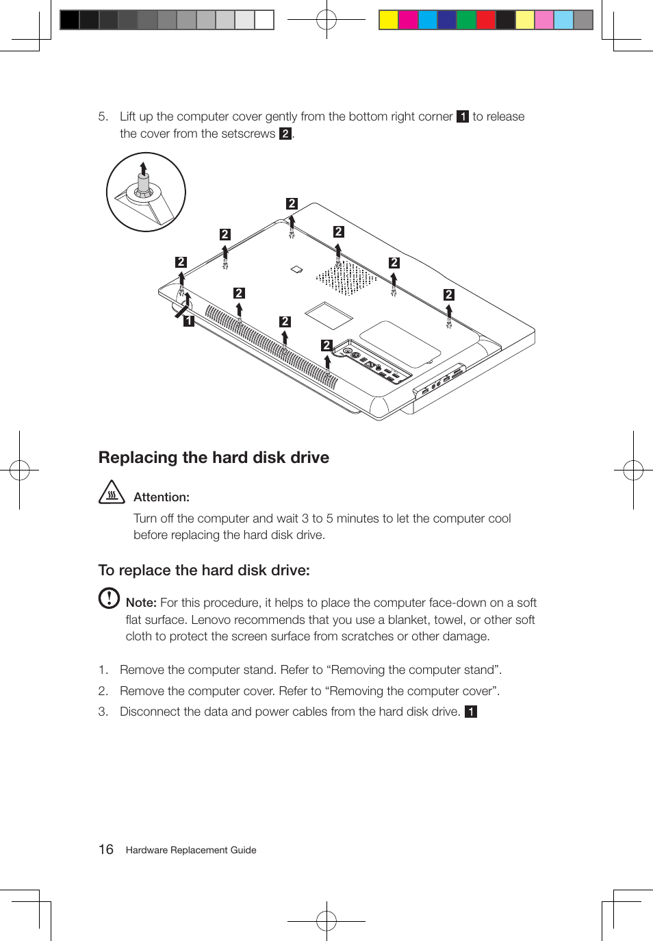 Replacing the hard disk drive | Lenovo IdeaCentre B310 User Manual | Page 19 / 25