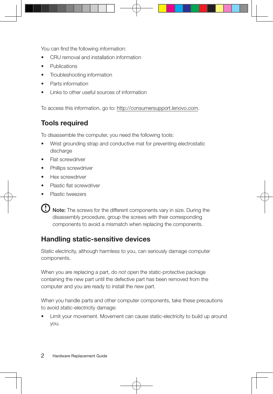 Tools required, Handling static-sensitive devices | Lenovo IdeaCentre B310 User Manual | Page 5 / 25