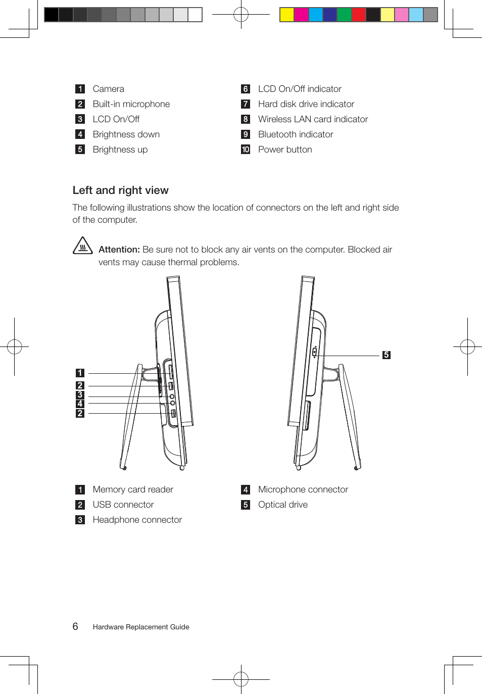 Left and right view | Lenovo IdeaCentre B310 User Manual | Page 9 / 25