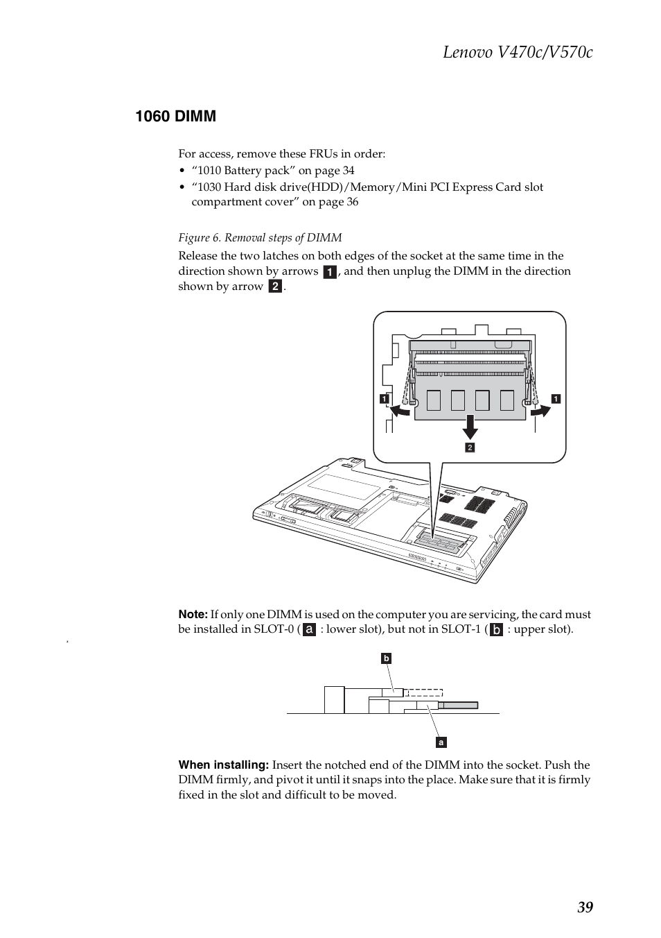 1060 dimm | Lenovo V470c Notebook User Manual | Page 43 / 95