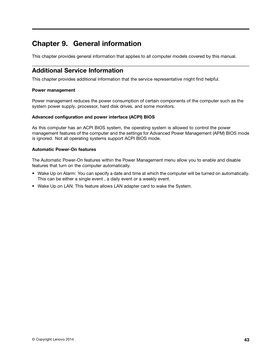 Chapter 9. general information, Additional service information | Lenovo Horizon 2 27 Table PC IdeaCentre User Manual | Page 49 / 49