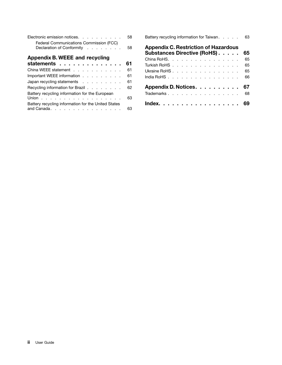 Lenovo B480 Notebook User Manual | Page 4 / 86