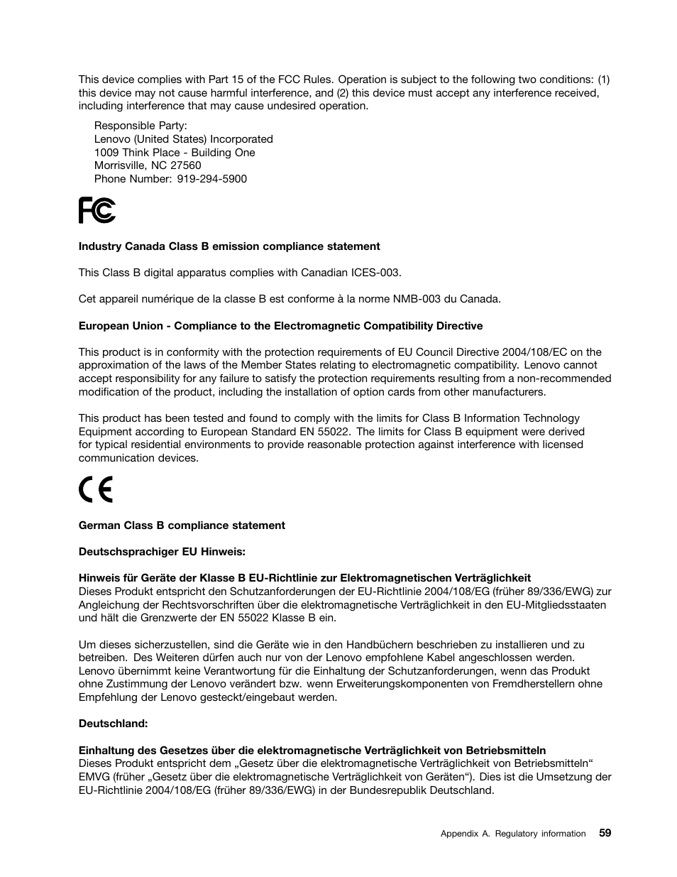 Lenovo B480 Notebook User Manual | Page 73 / 86