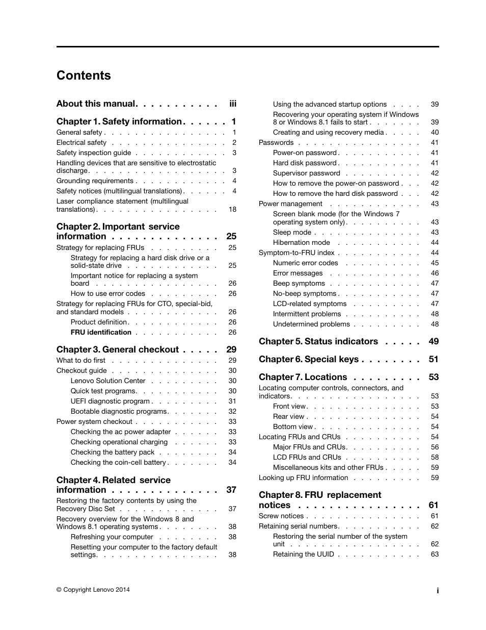 Lenovo ThinkPad E555 User Manual | Page 3 / 108