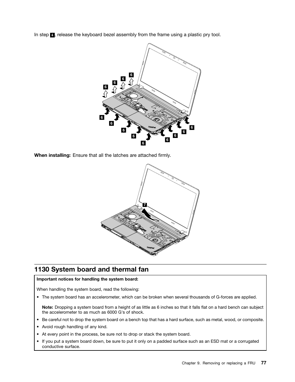 1130 system board and thermal fan | Lenovo ThinkPad E555 User Manual | Page 83 / 108
