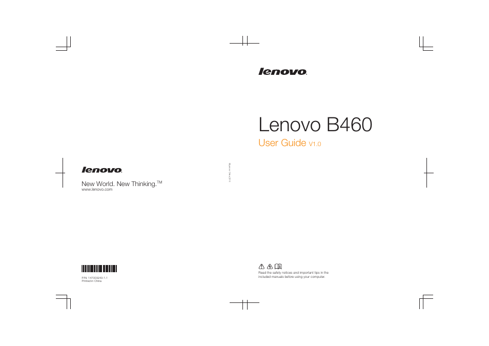 Lenovo B460 Notebook User Manual | 60 pages