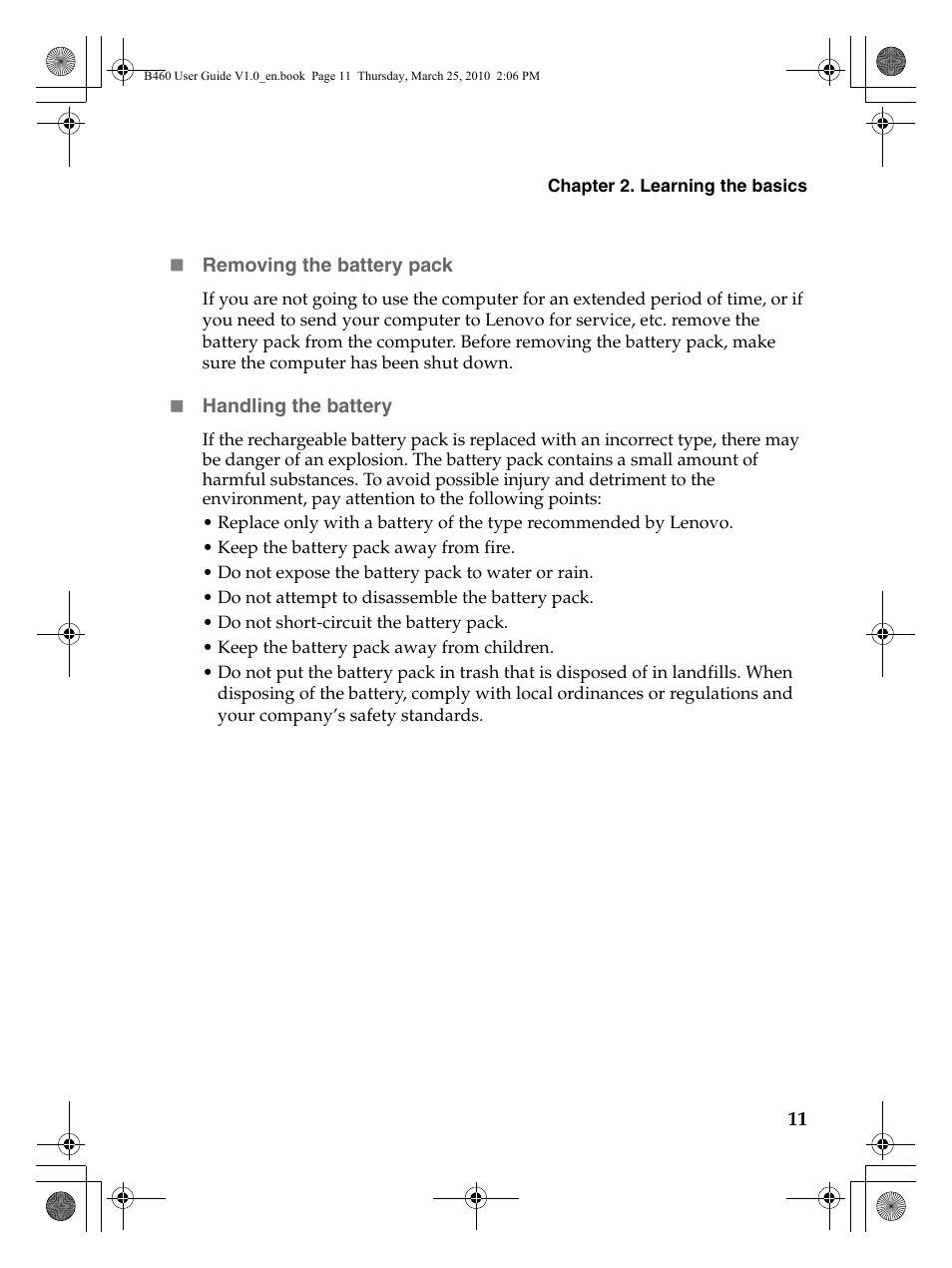 Lenovo B460 Notebook User Manual | Page 15 / 60