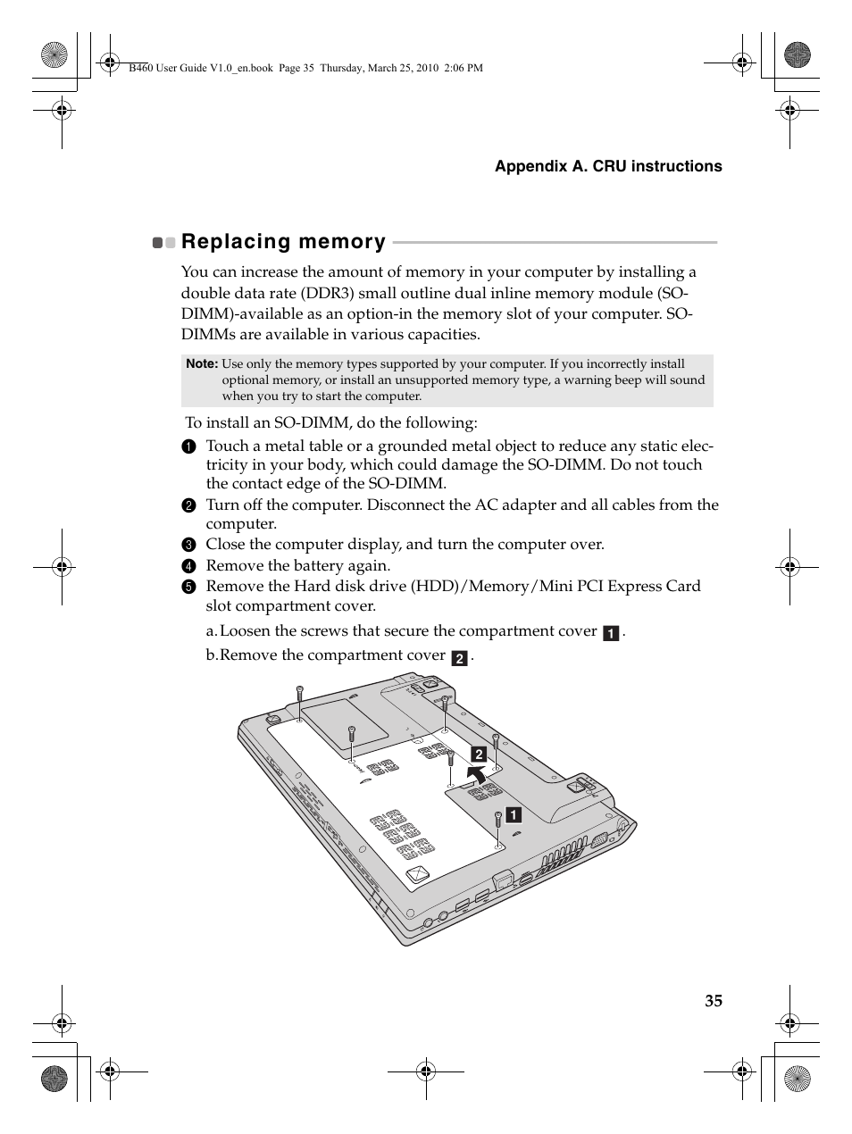 Lenovo B460 Notebook User Manual | Page 39 / 60