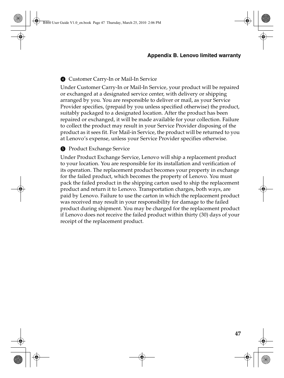 Lenovo B460 Notebook User Manual | Page 51 / 60