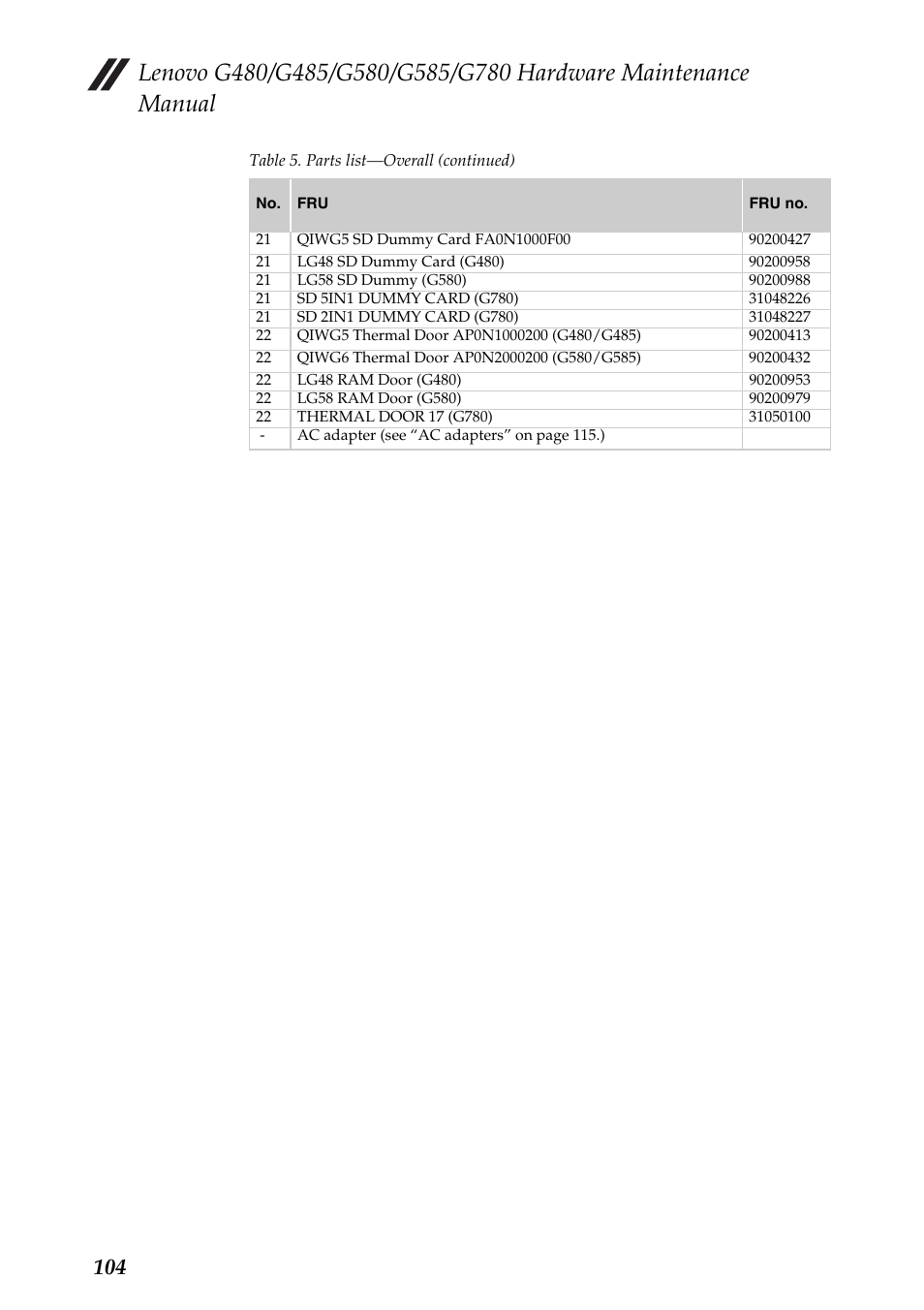 Lenovo G485 Notebook User Manual | Page 108 / 124