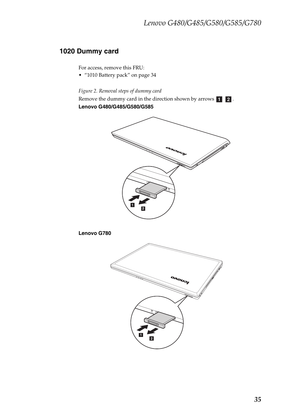 1020 dummy card | Lenovo G485 Notebook User Manual | Page 39 / 124