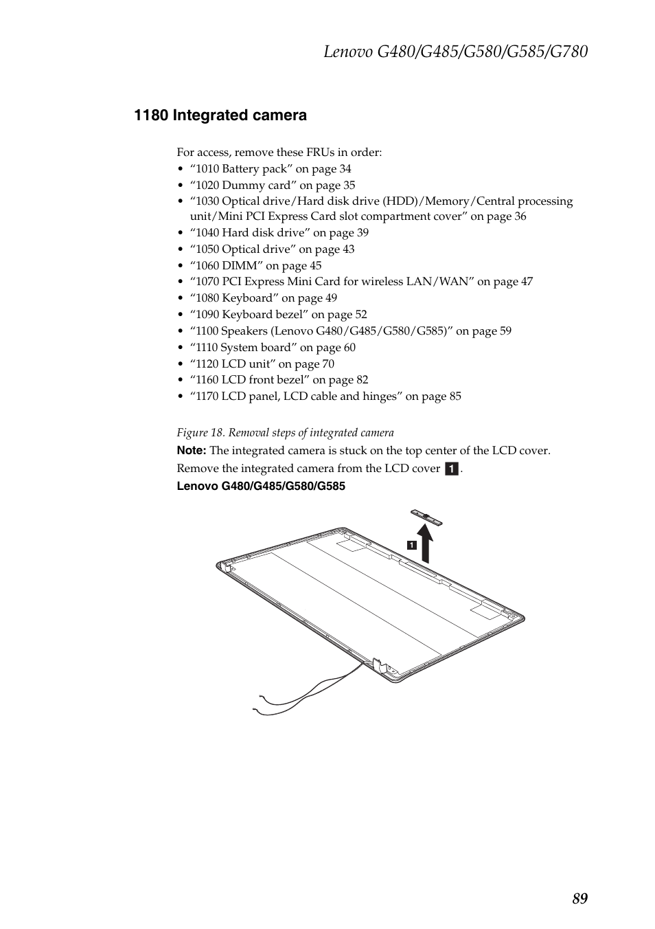 1180 integrated camera | Lenovo G485 Notebook User Manual | Page 93 / 124