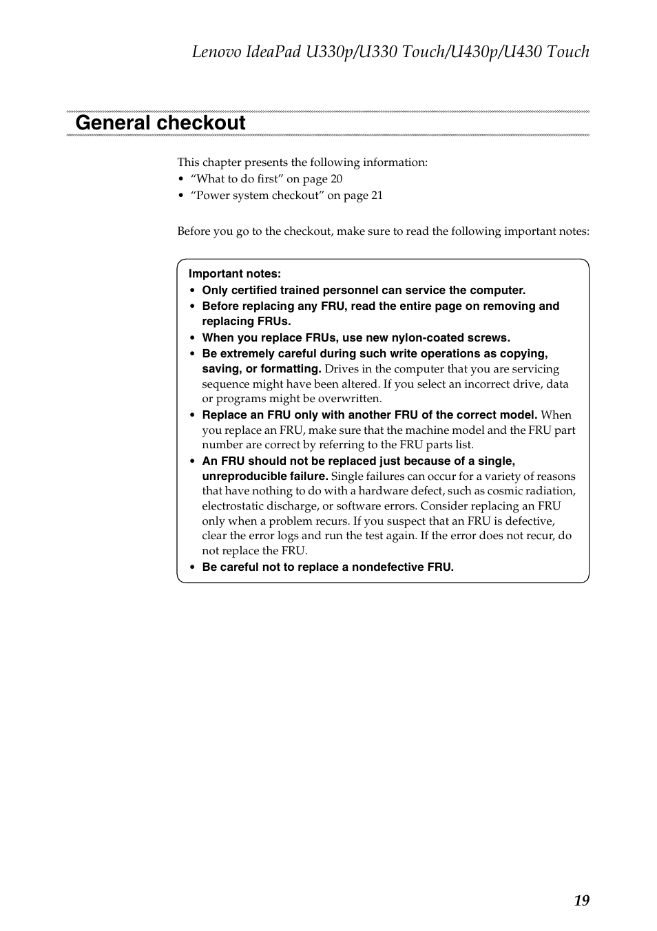 General checkout | Lenovo IdeaPad U330 Touch Notebook User Manual | Page 23 / 91
