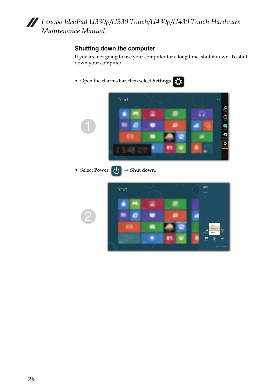 Lenovo IdeaPad U330 Touch Notebook User Manual | Page 30 / 91