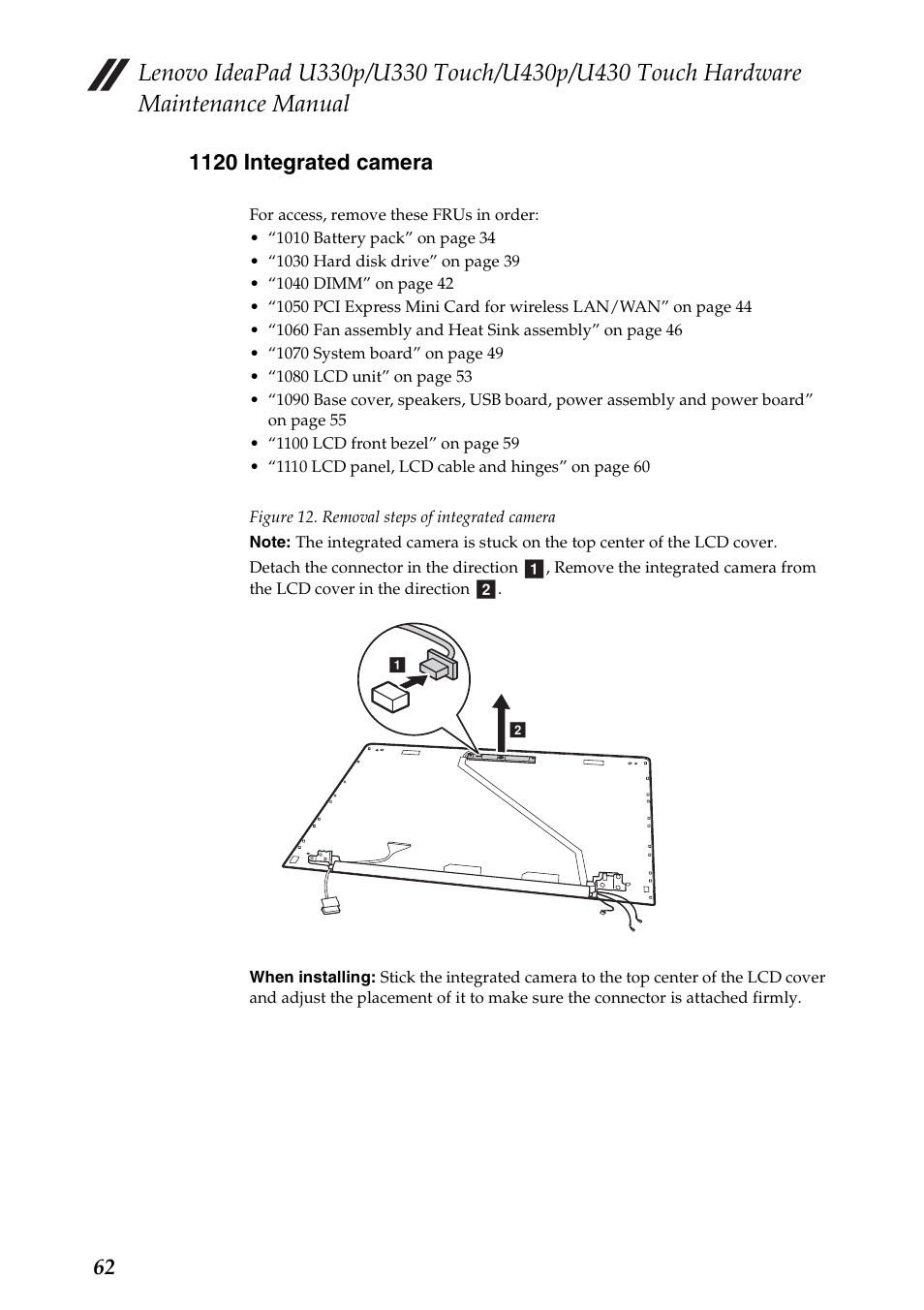 1120 integrated camera | Lenovo IdeaPad U330 Touch Notebook User Manual | Page 66 / 91