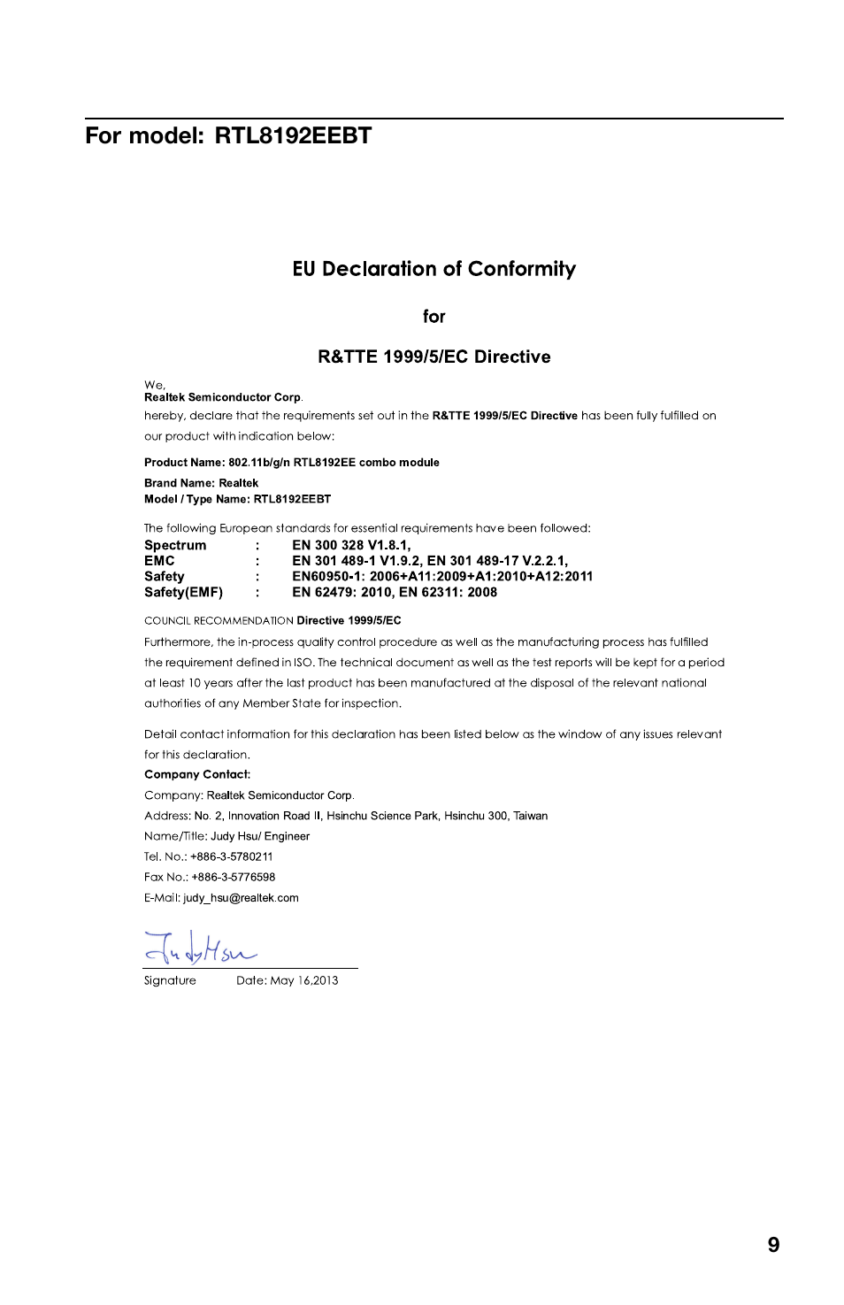 For model: rtl8192eebt | Lenovo ThinkPad 11e Chromebook User Manual | Page 9 / 12