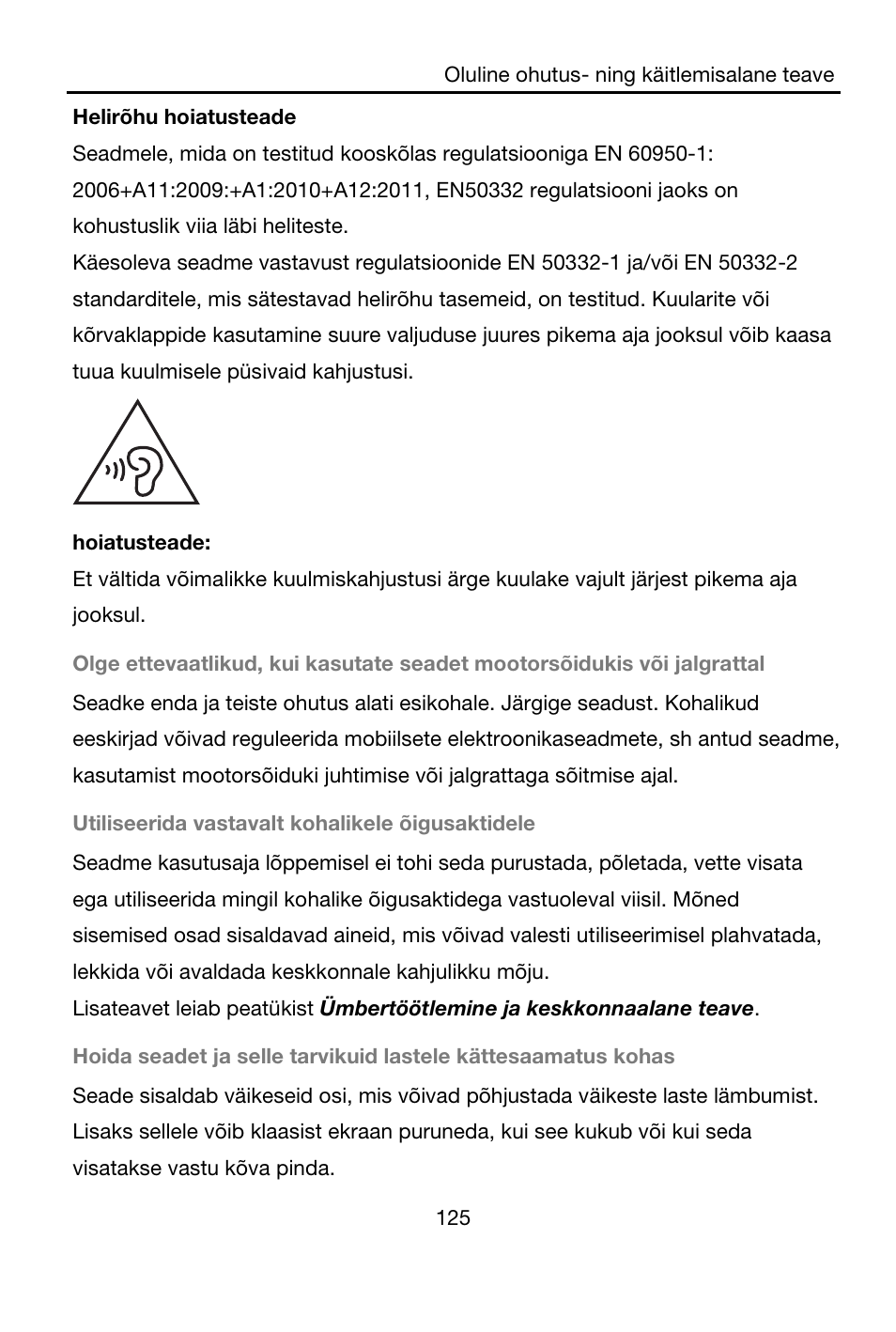 Utiliseerida vastavalt kohalikele õigusaktidele | Lenovo A7-40 Tablet User Manual | Page 126 / 203