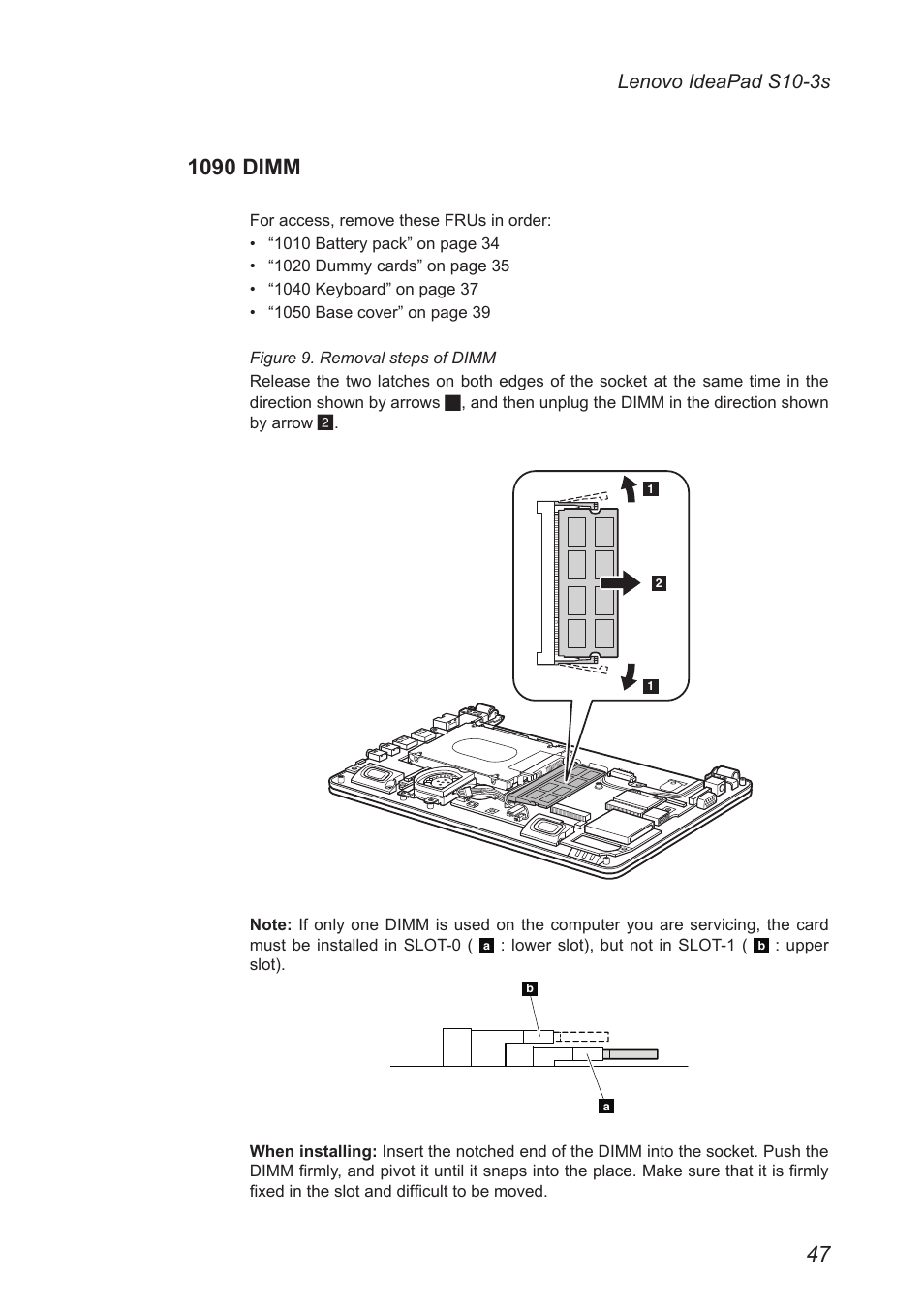 1090 dimm, Lenovo ideapad s10-3s | Lenovo IdeaPad S10-3s User Manual | Page 51 / 81