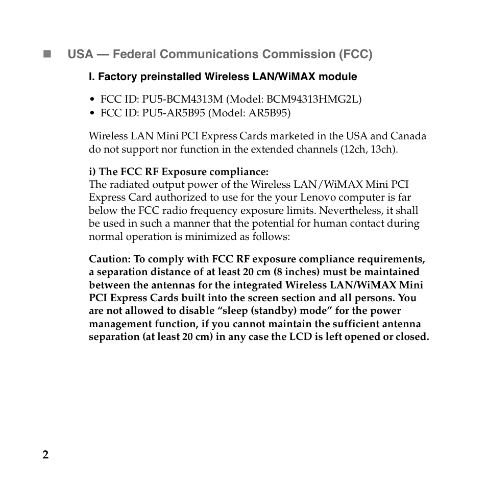 Lenovo IdeaPad U165 User Manual | Page 3 / 36