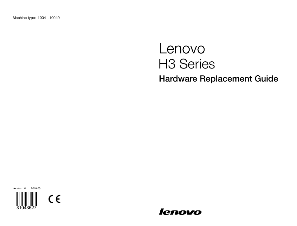 Lenovo 3000 H310 Desktop User Manual | 29 pages