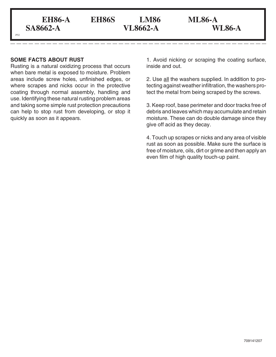 Arrow Plastic SA8662-A User Manual | Page 32 / 32