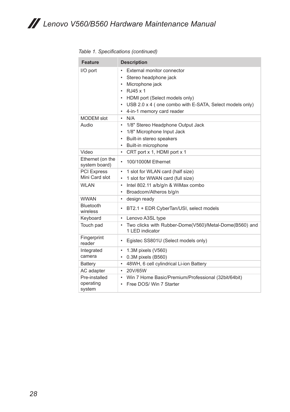 Lenovo V560 Notebook User Manual | Page 32 / 90