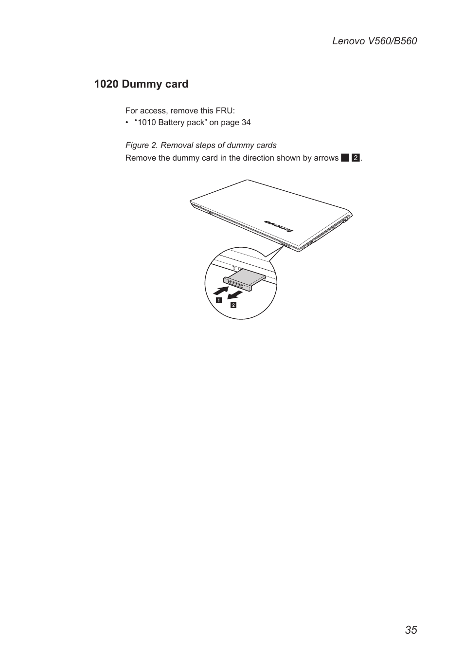 1020 dummy card | Lenovo V560 Notebook User Manual | Page 39 / 90