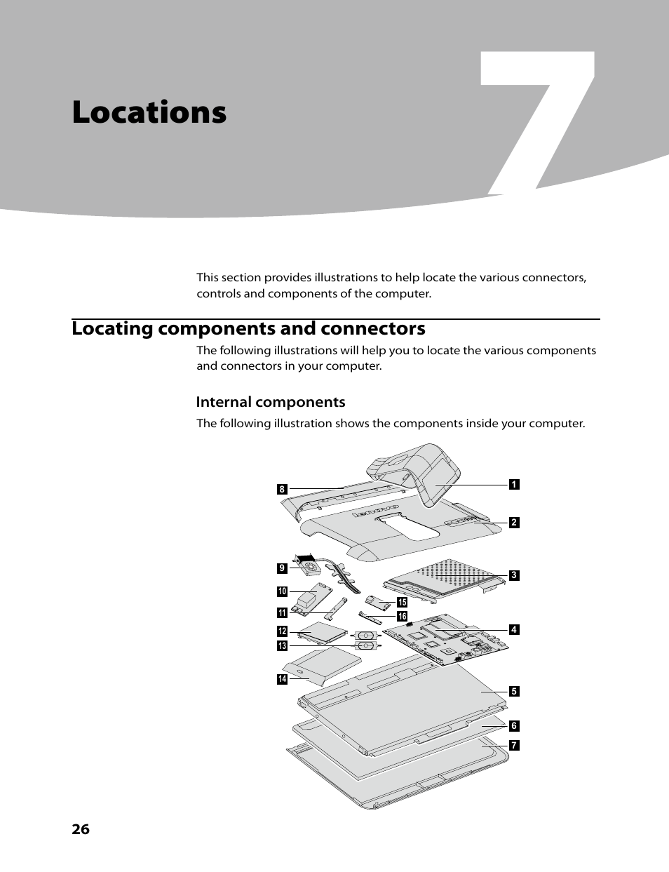 Locations | Lenovo C200 All-In-One User Manual | Page 28 / 56