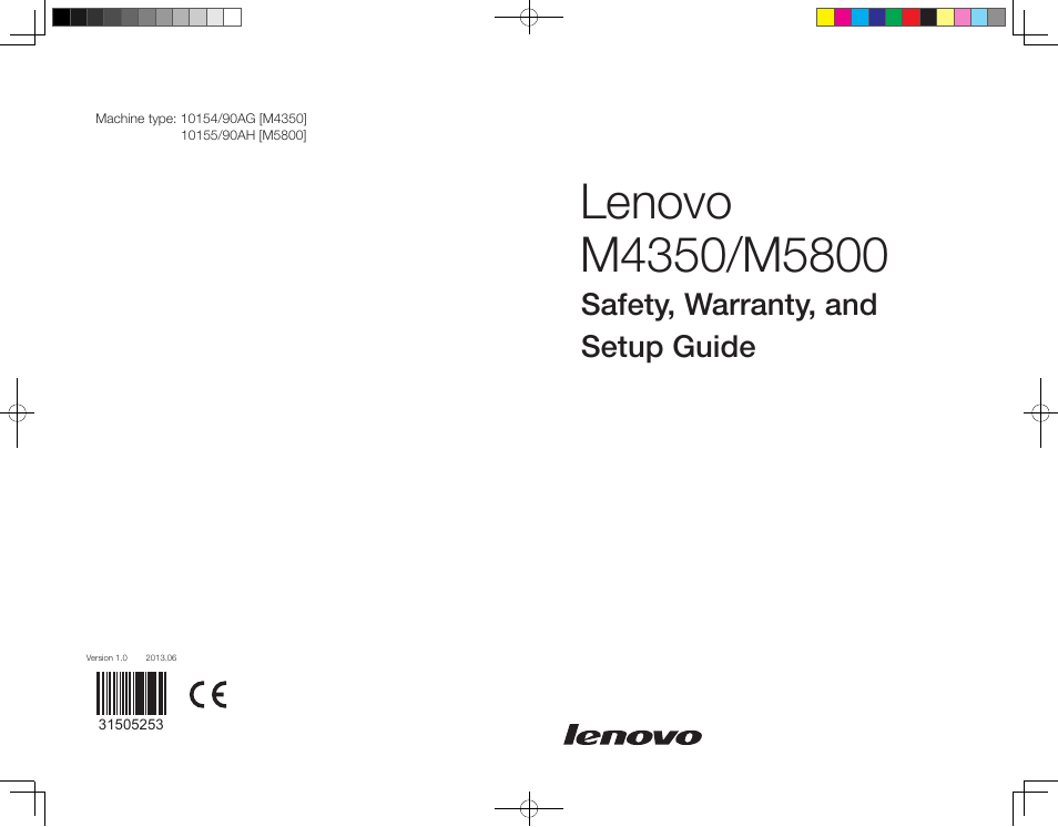 Lenovo M5800 Desktop User Manual | 24 pages