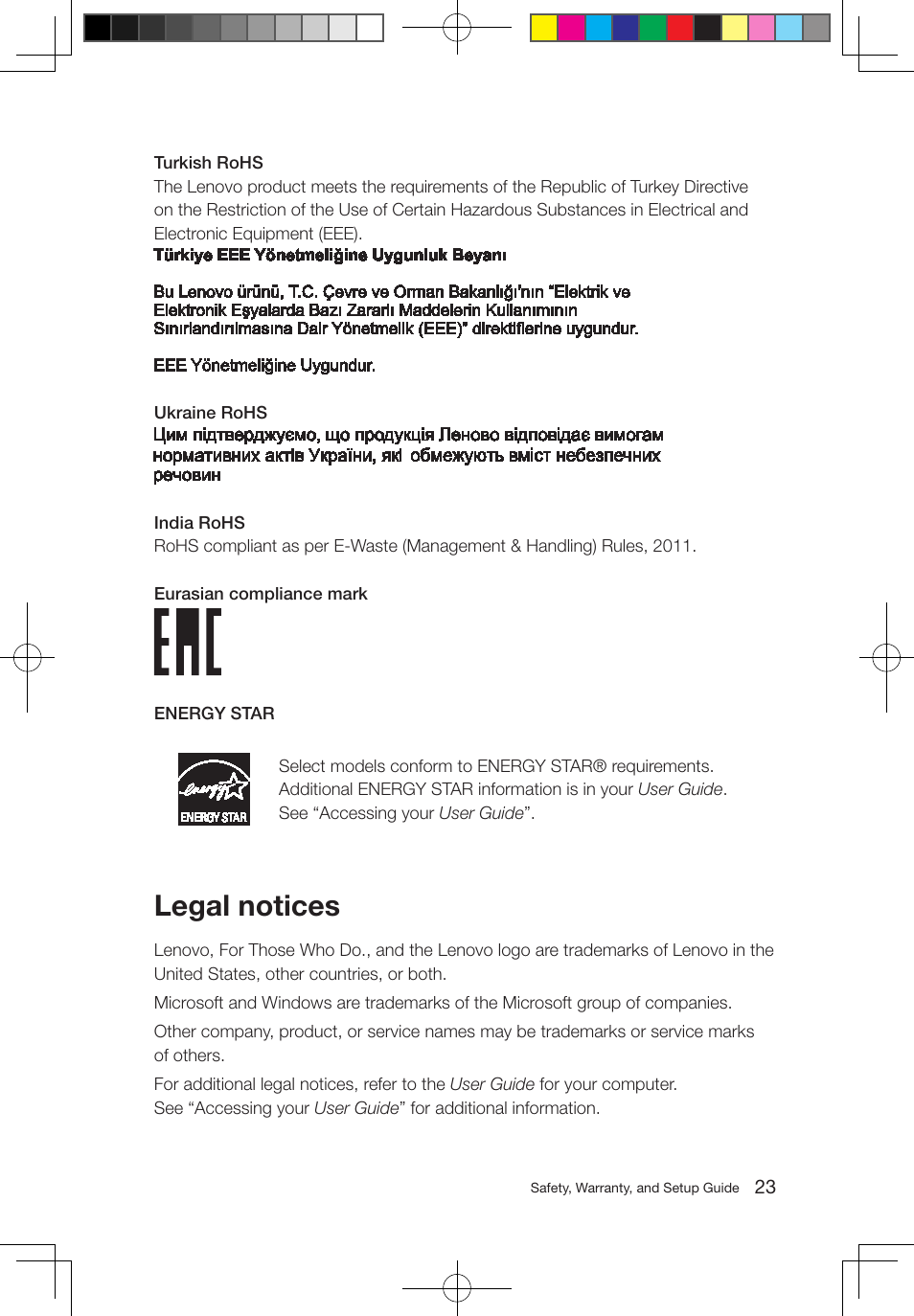 Legal notices | Lenovo M5800 Desktop User Manual | Page 24 / 24