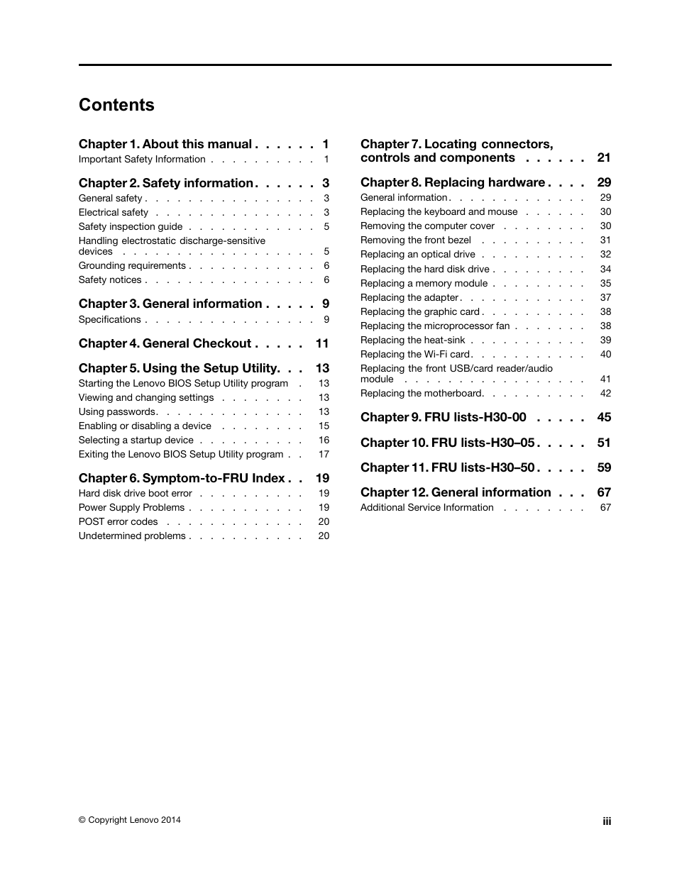 Lenovo H30-00 Desktop User Manual | Page 5 / 73