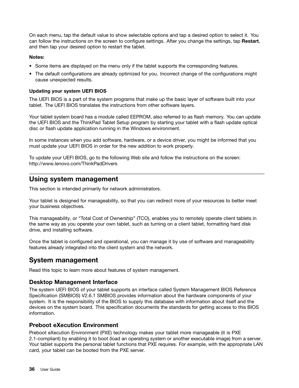 Using system management, System management | Lenovo ThinkPad 8 User Manual | Page 44 / 74