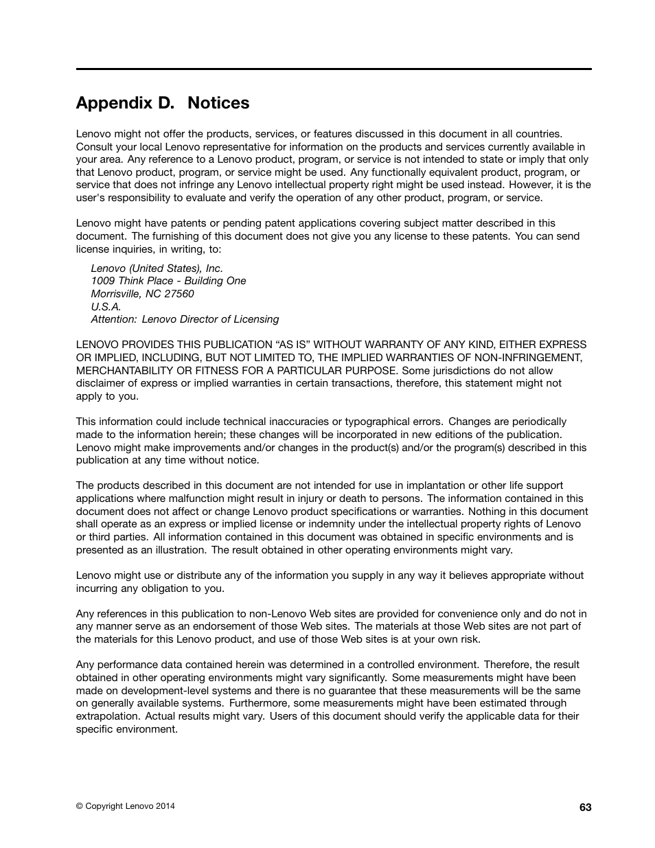 Appendix d. notices | Lenovo ThinkPad 8 User Manual | Page 71 / 74